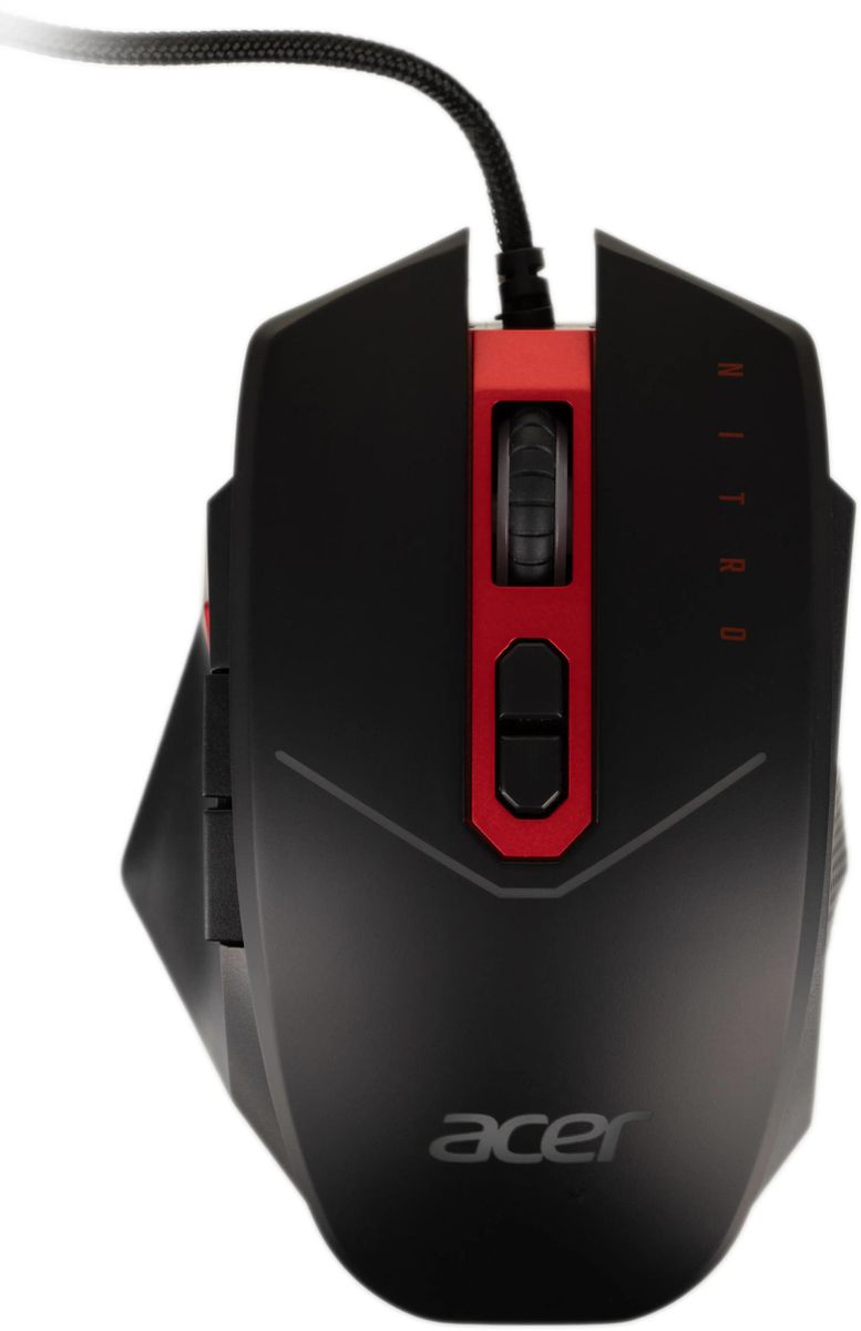Мышь проводная Acer Nitro NMW120, игровая, оптическая, USB, 4200dpi, черный и красный [gp.mce11.01r]
